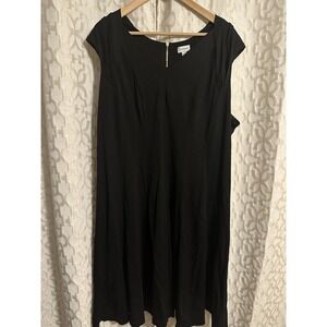 Avenue Women Sheath Dress Black Classic Stretch Minimalistic Timeless Size 22/24